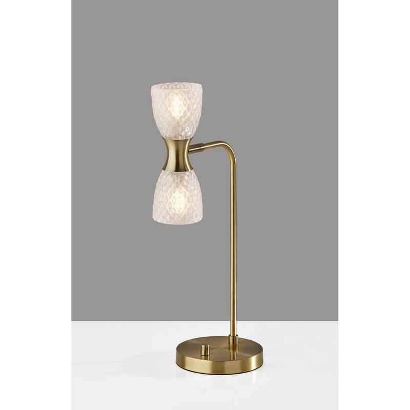 Nina LED Desk Lamp - Antique Brass