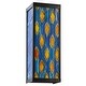 preview thumbnail 7 of 9, River of Goods Tiffany-Style Blue Stained Glass and Black Metal Rectangular 1-Light Outdoor Wall Sconce - 6.25" x 5.5" x 16.25"