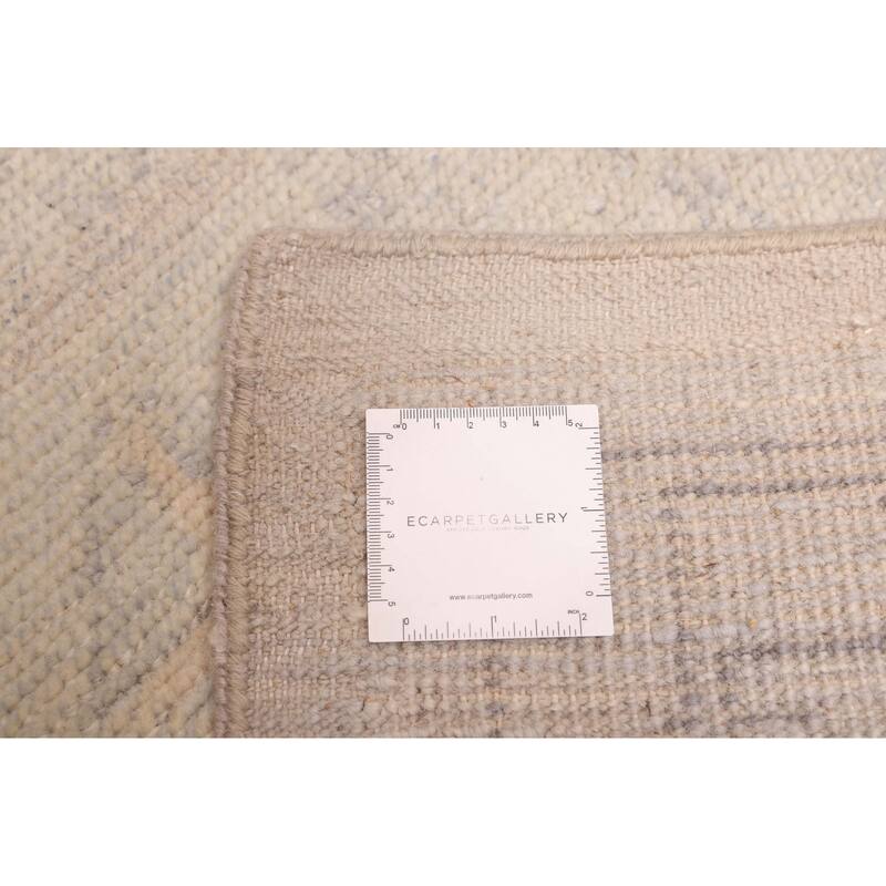 ECARPETGALLERY Hand-knotted Modern Oushak Sage Wool Rug - 8'1 x 9'10