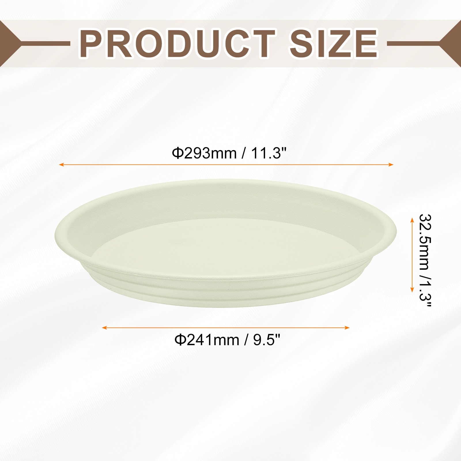 Plastic Plant Saucer Round Drip Trays Flower Pot Saucers Flower Base Bottom Drainage Tray for Indoor Outdoors Planters