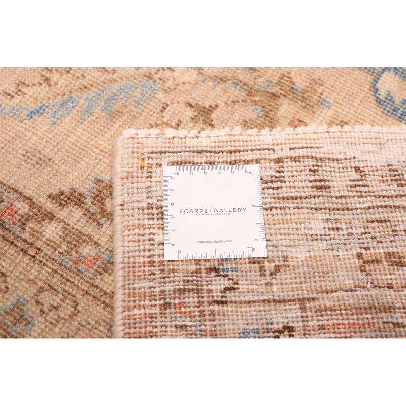 ECARPETGALLERY Hand-knotted Antalya Vintage Tan Wool Rug - 7'0 x 9'7