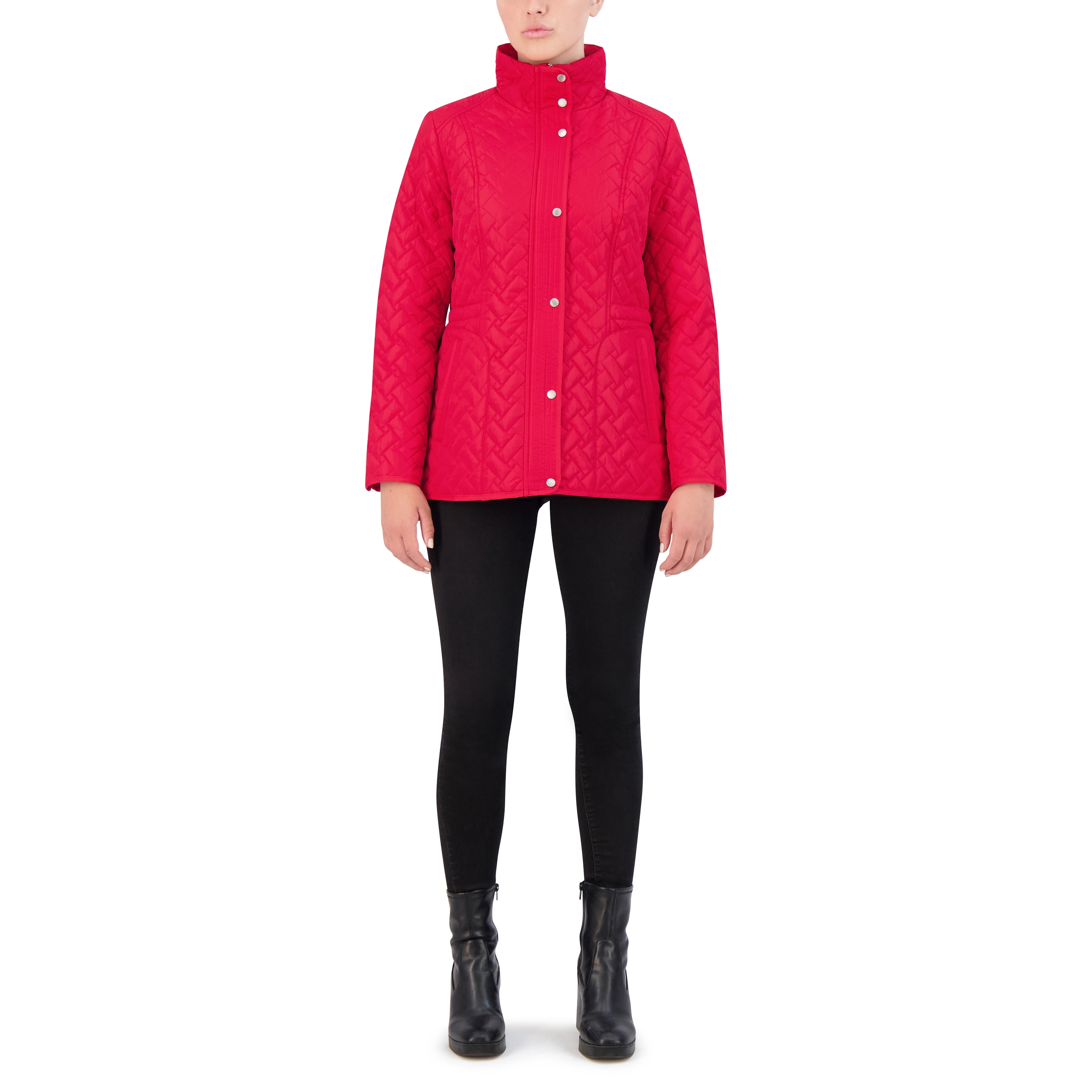Cole Haan Women's Funnel Neck Quilted Jacket