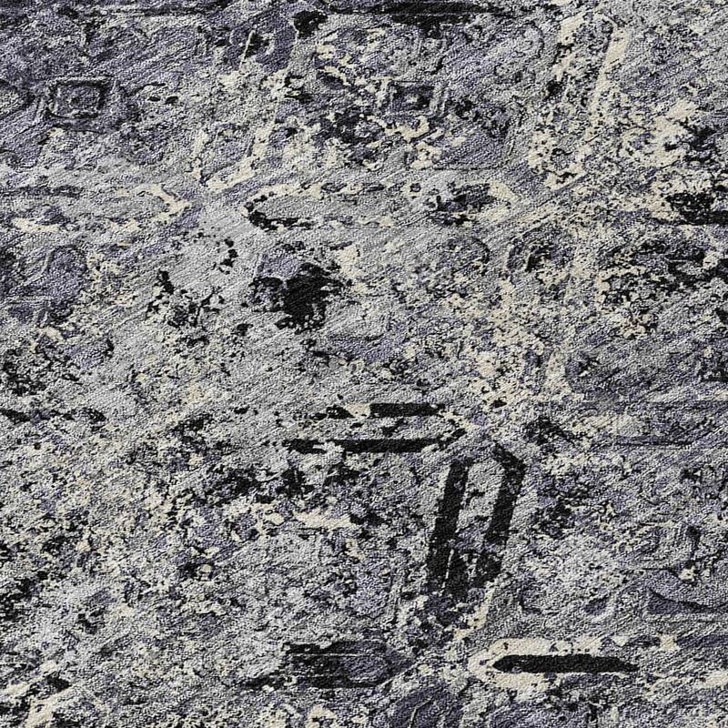 Machine Washable Indoor/ Outdoor Chantille Distressed Diamonds Rug