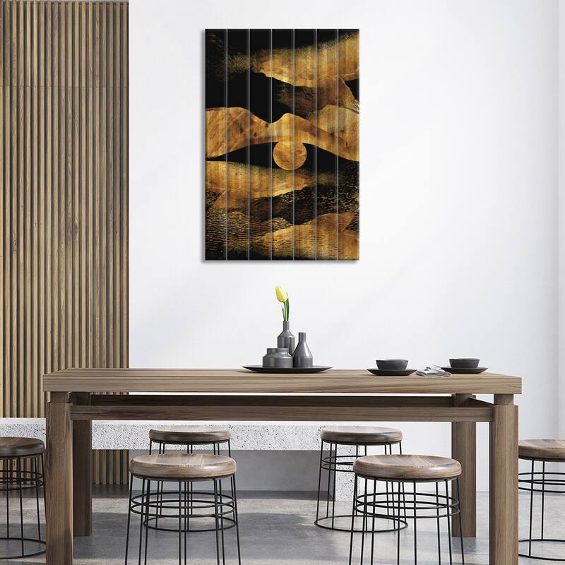 Fata Morgana Print On Wood by Daphne Horev - Multi-Color