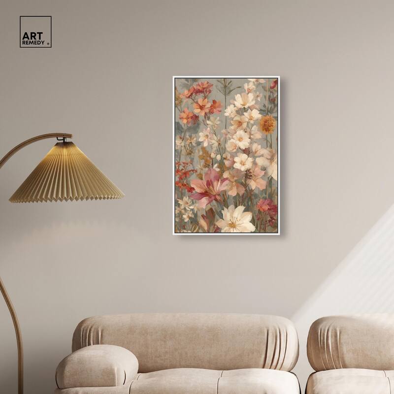 Soft Cream Wilds Canvas by Art Remedy