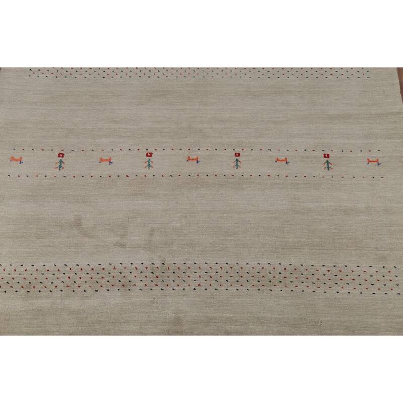 Tribal Gabbeh Oriental Area Rug Handmade Contemporary Wool Carpet - 6'7"x 9'10"