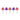 Set of 5 LED Gumdrop Pathway Lights - Orange and Purple