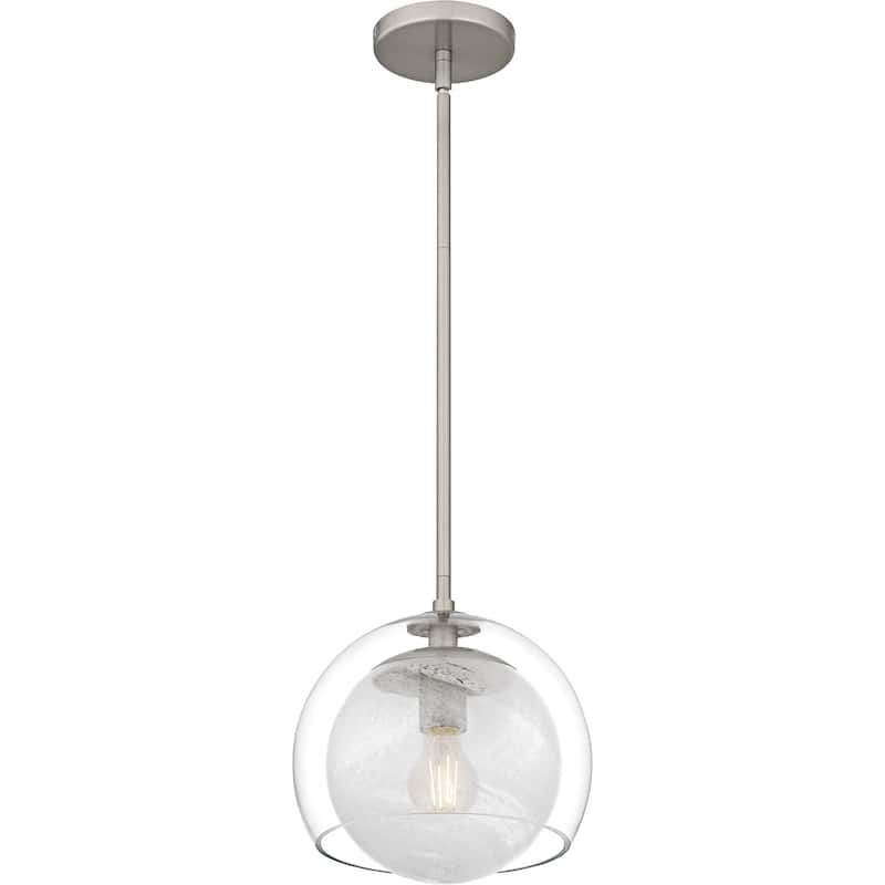 Eslinger 1-Light Brushed Nickel Mini Pendant