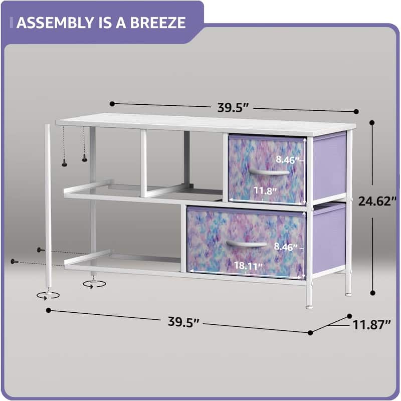 Dresser w/ 5 Drawers Furniture Storage Chest for Home, Bedroom