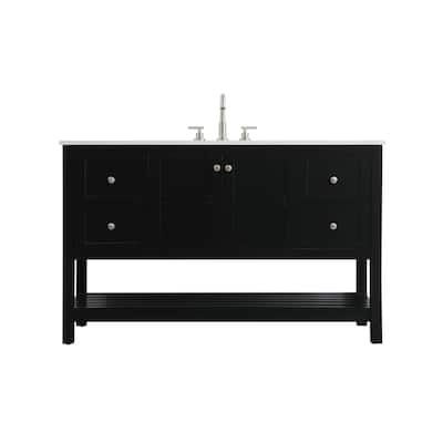 Elegant Lighting VF16454 Theo 54" Free Standing Single Basin Vanity