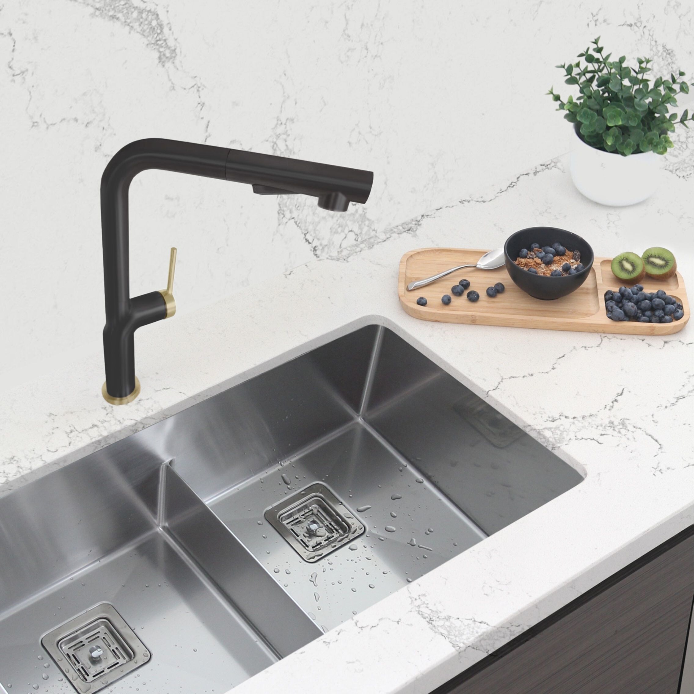 STYLISH Kitchen Sink Faucet Single Handle Pull Down Dual Mode ...