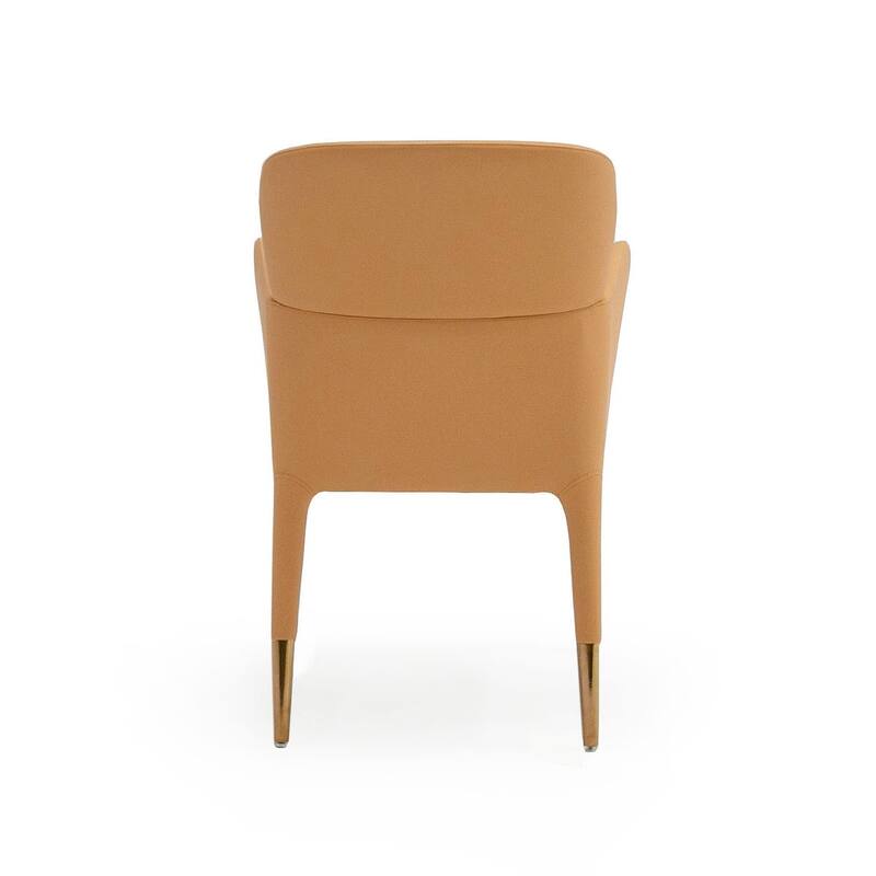 Modrest Ogden Modern Orange & Rosegold Dining Armchair