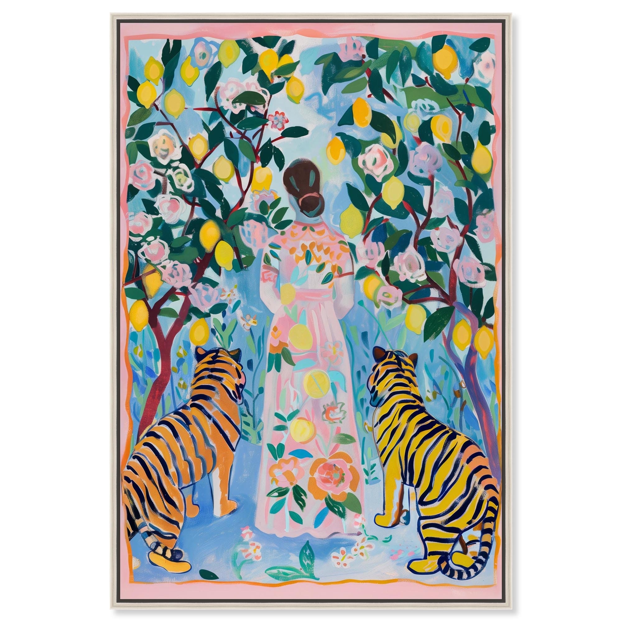 In Tiger Garden Coastal Wall Decor Canvas Print by Art Remedy