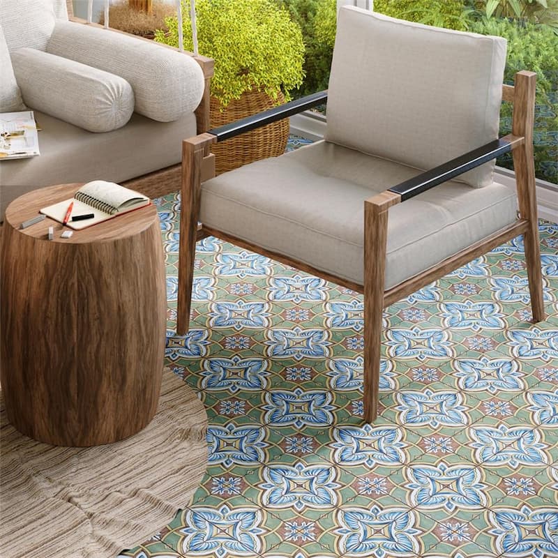 Merola Tile Harmonia Grove Green 13" x 13" Ceramic Floor and Wall Tile