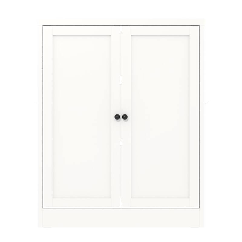 Anmytek 34.6" White Metal Freestanding Pantry Cabinet Adjustable Shelves Kitchen Storage Organizer