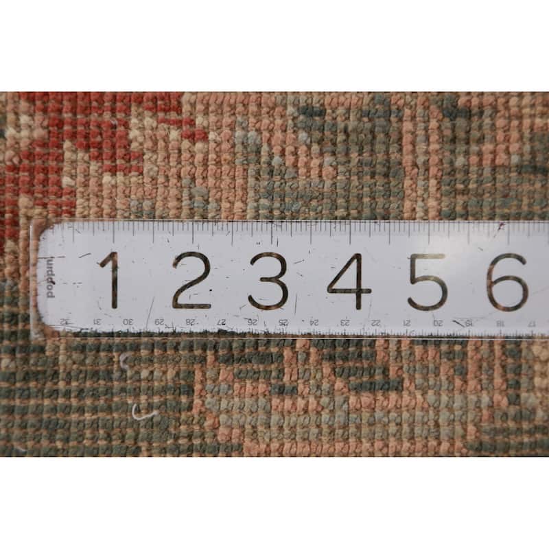 Hand Knotted Oriental 100% Wool Carpet Transitional All-Over Oranges & Rust Oushak Area Rug - 10' 2'' X 8' 3''