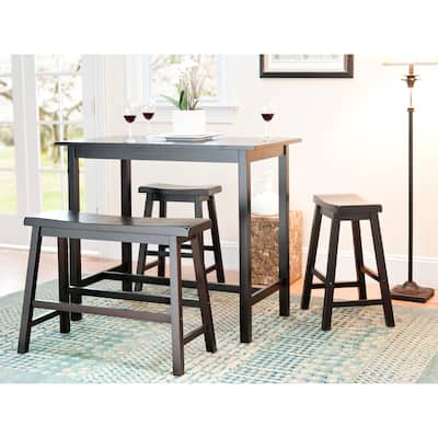 SAFAVIEH Phil 4-Piece Counter-Height Bench And Stool Pub Set - 24Wx44Dx36H