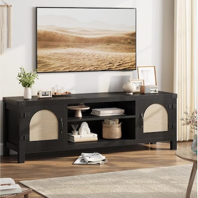 Boho TV Stand Entertainment Center for Living Room 70" Inch TV - N/A