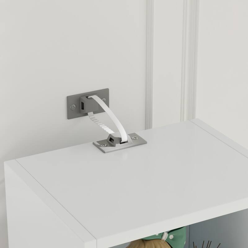 Javlergo Tall 7-Tier Adjustable Corner Bookcase with Drawer MDF Storage Shelf for Living Room Bedroom Kitchen and Entryway