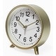 preview thumbnail 4 of 5, Matte Gold 6 inch Decorative Tabletop Alarm Clock Analog - 5.75 x 1.75 x 5.5