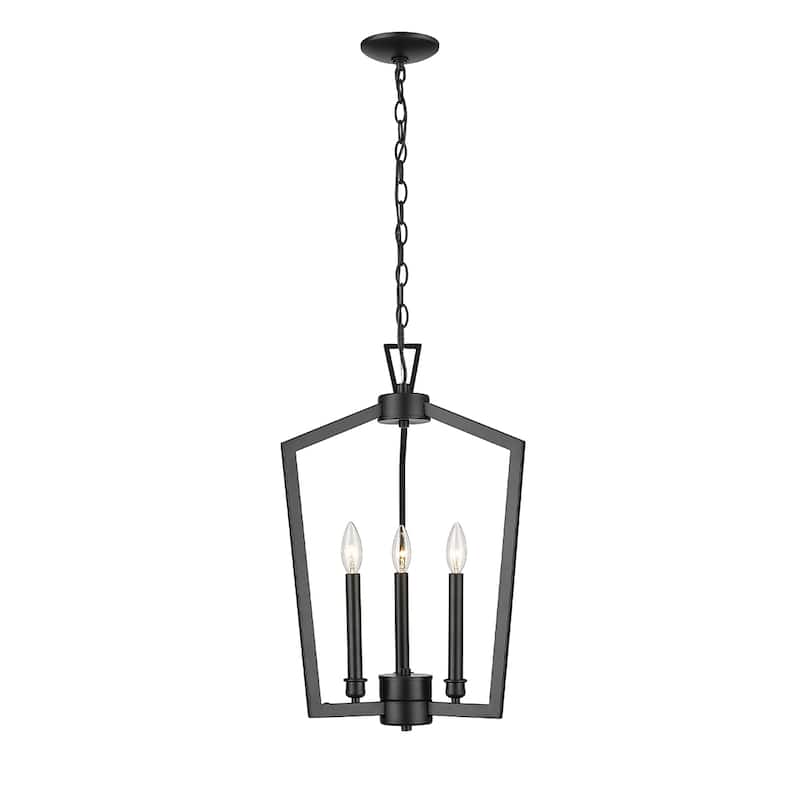 Millennium Lighting Lizabeth 3 Light Pendant Fixture in Matte Black - Matte Black