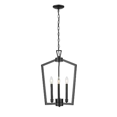 Millennium Lighting Lizabeth 3 Light Pendant Fixture in Matte Black