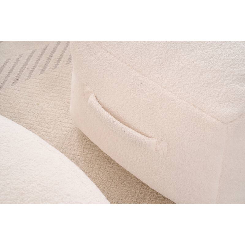 Chenille Memory Foam Bean Bag Chair with Oversized Lounger Plush Support