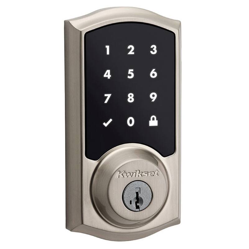 Kwikset SmartCode 916 Z-Wave Smart Lock, Keyless Entry Zwave Door Lock, Traditional Satin Nickle