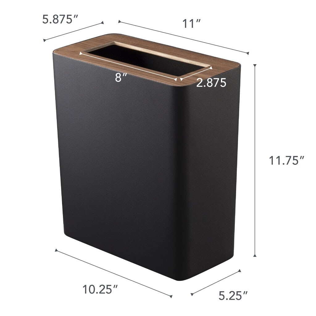 Yamazaki Home Trash Can - Two Styles, Steel & Wood