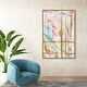 preview thumbnail 58 of 64, Bright Days, Pastel Bright Strokes Modern Gold Canvas Wall Art Print for Living Room
