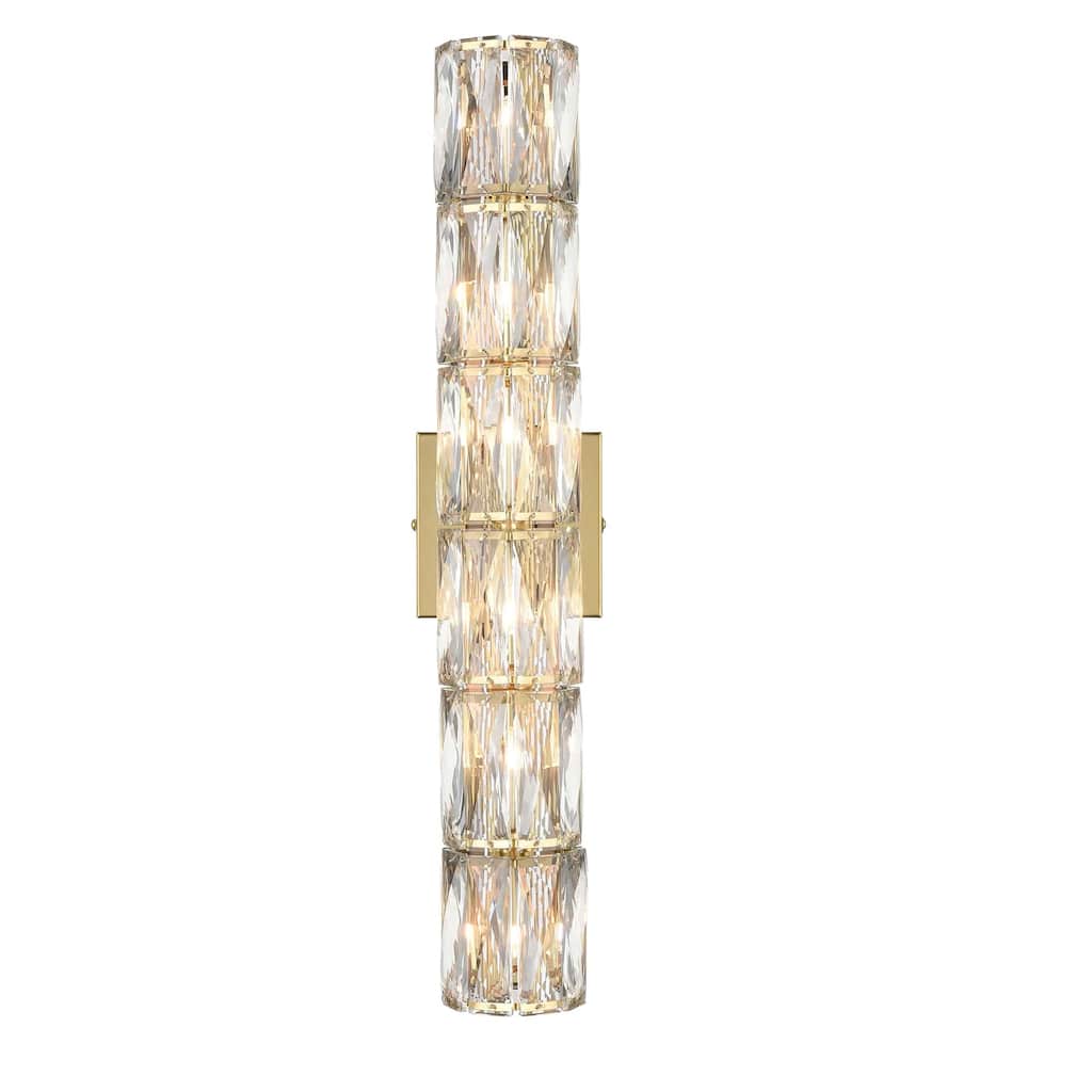 Burgas Wall Sconce Modern 6-Light Crystal Light Bathroom Wall Lighting