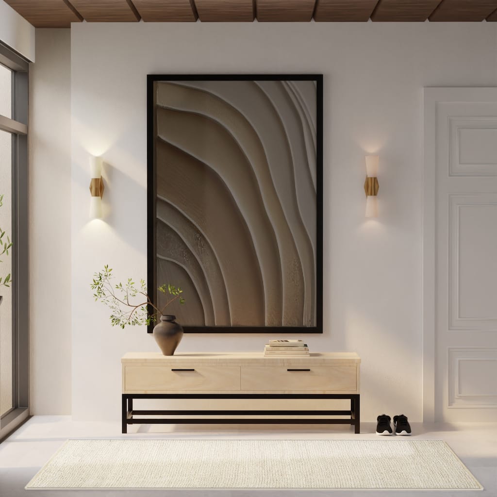 Nourison Natural Jute Indoor only Solid Area Rug