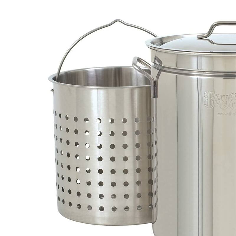 Bayou Classic 44 Quart Stainless Steel Stockpot with Vented Lid, BC-1144, Silver - 12.14