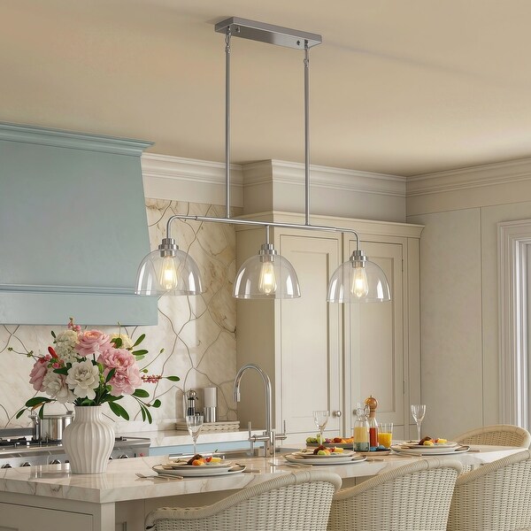 Starsky 3-Light Linear Clear Glass Pendant - On Sale - Bed Bath