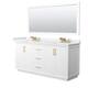 Option White / White Cultured Marble Top / Satin Bronze
