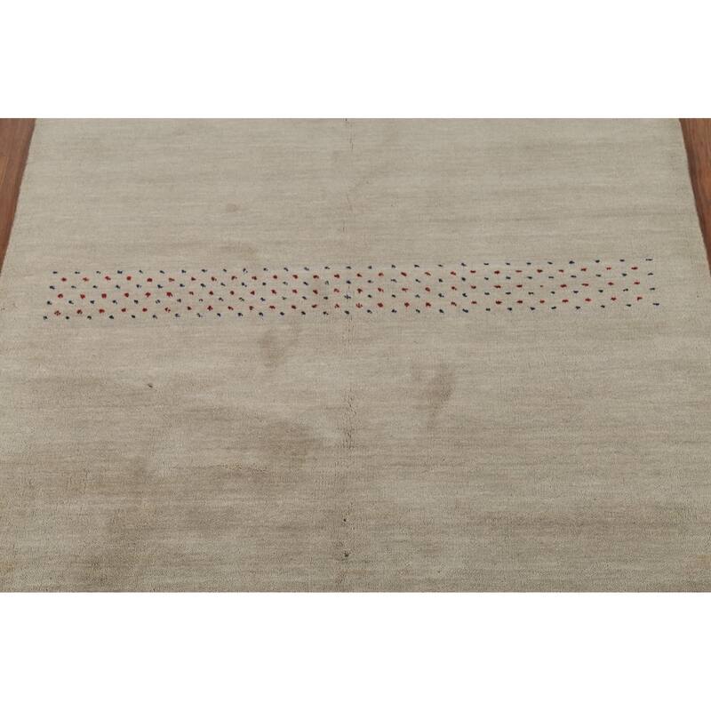 Little Animals Tribal Gabbeh Area Rug Hand-Knotted Wool Carpet - 4'7"x 6'6"