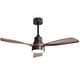 preview thumbnail 32 of 52, Sofucor 48 Inch Ceiling Fan with Light and Remote,Solid Wood Blades Low Profile,Smart Optional Work with Alexa/Google/App Remote Control - Black with Brown