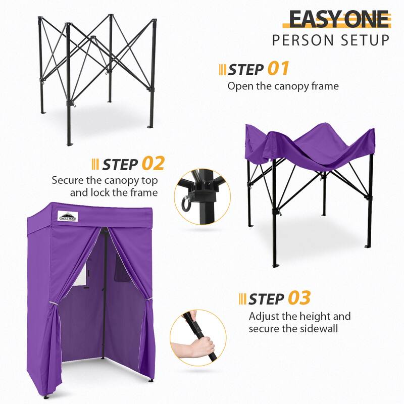 EAGLE PEAK Flex Compact 4x4 Pop-up Canopy Changing Room, Portable Privacy Dressing Room