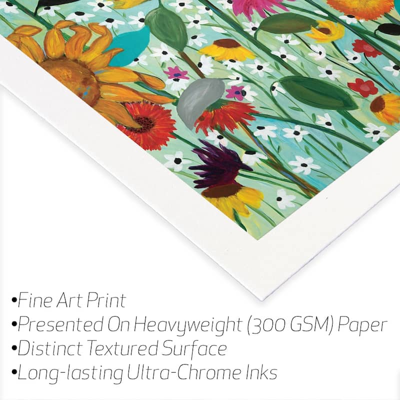 Sunflower House Fine Art Paper Print by Carrie Schmitt - Multi - 32x24