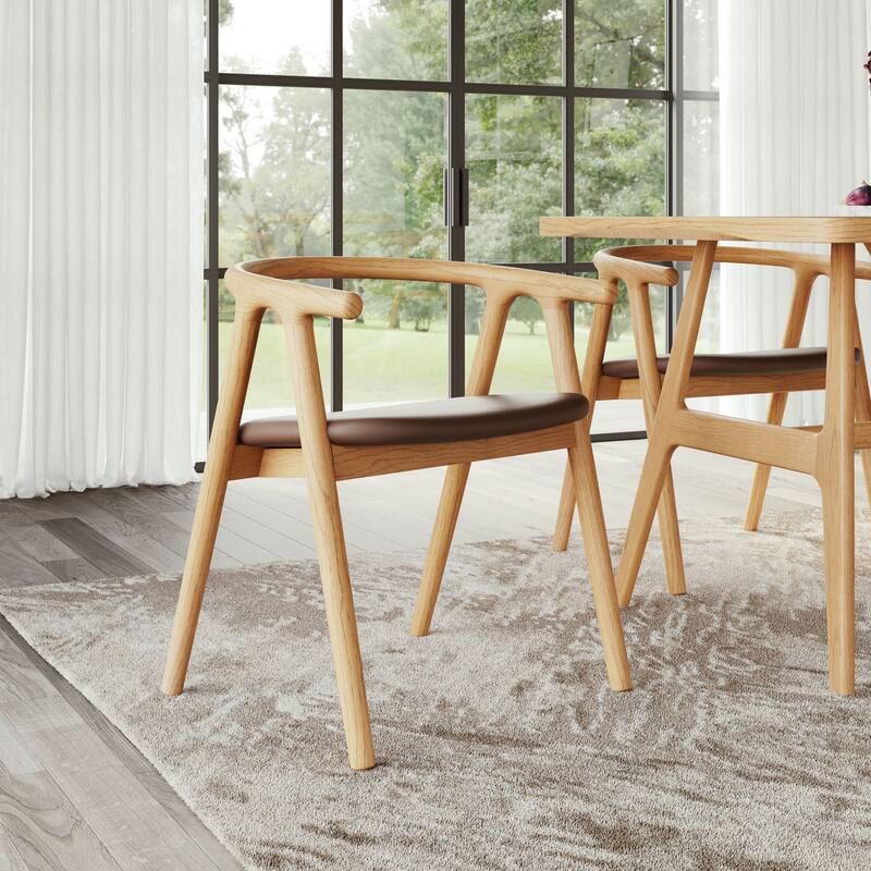Peker Dining Chair Brown & Natural - Brown/Natural