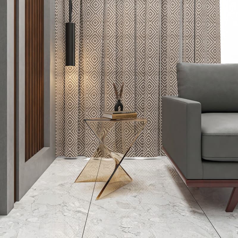 Randolph Modern Indoor Lightweight Side Table with Triangular Curved Design Accent End Table for Home Living Room or Bedroom