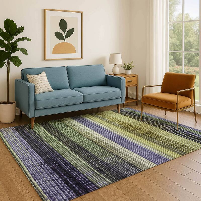 Premium Washable Super Soft Ombre Stripe Mayfield Rug