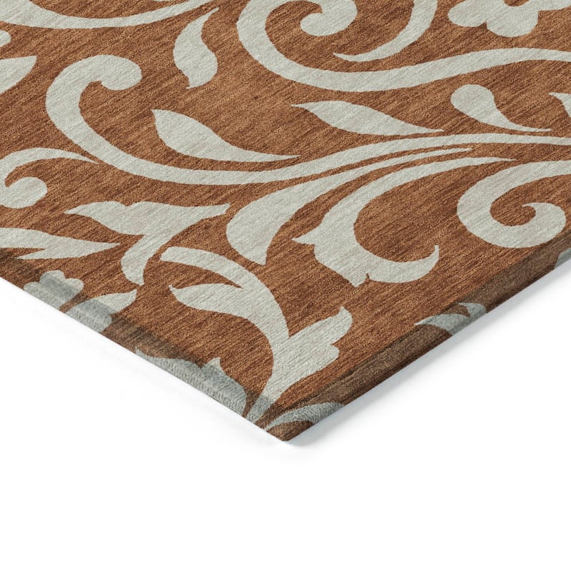 Machine Washable Indoor/ Outdoor Chantille Traditional Elegant Rug
