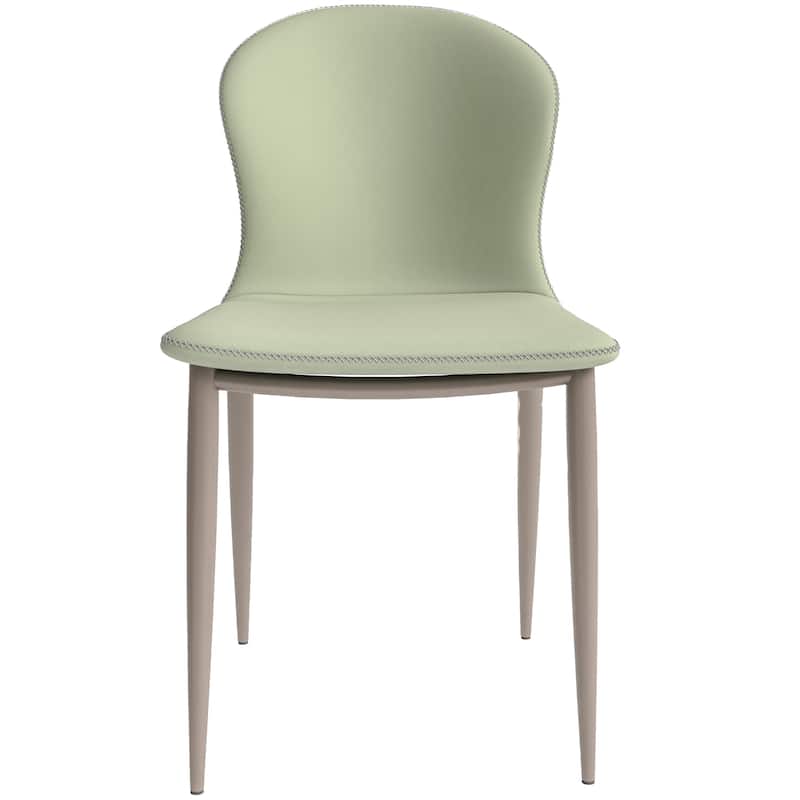 Mosaic Modern Upholstered Fabric Dining Chair with Metal Legs by LeisureMod