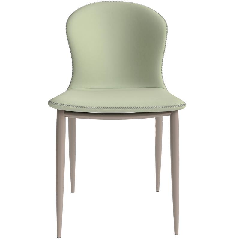 Upholstered Dining Chair in Fabric with Iron Legs Mosaic Series Set of 2