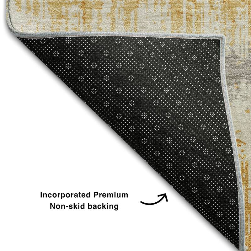 Premium Washable Super Soft Modern Ombre Stripe Mayfield Rug