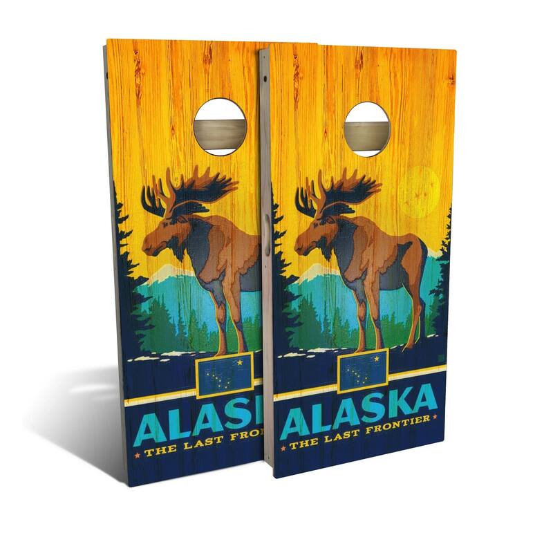 Alaska State Pride Outdoor Cornhole Board Set