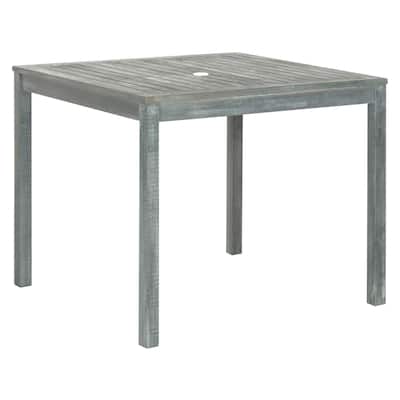 SAFAVIEH Outdoor Living Del Mar Ash Grey Acacia Wood 5-piece Beige Cushion Dining Set