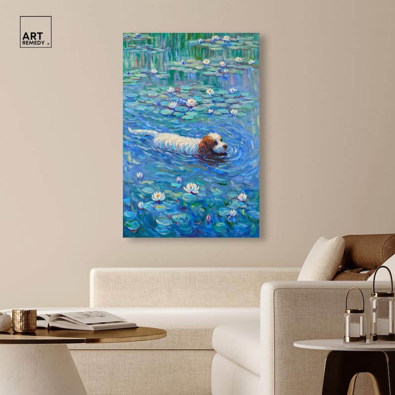 Lily Lagoon III Canvas by Art Remedy, Gallery Wrapped