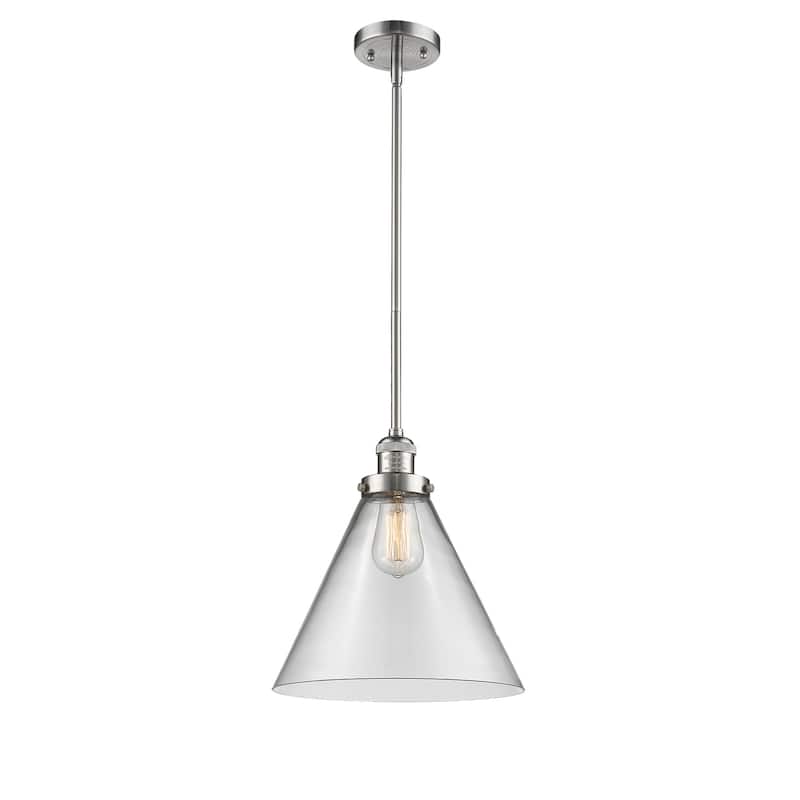 Innovations Lighting Franklin Restoration Cone - 1 Light 12" Stem Hung Mini Pendant